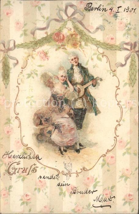 Musikanten Barock Blumen Poesie