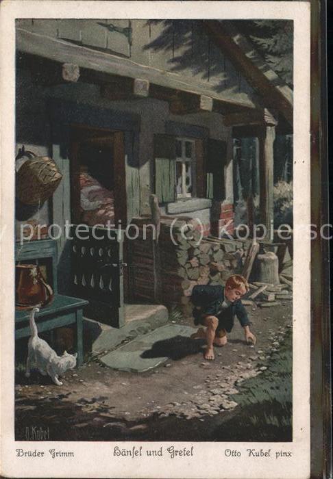 Kuenstlerkarte Otto Kubel Nr. 3712 Brüder Grimm Hänsel