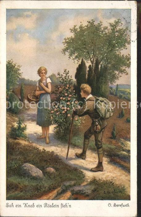 Herrfurth O.  Nr. 5216  Sah ein Knab ein Röslein steh