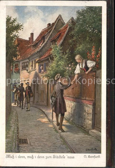 Herrfurth O.  Nr. 5217 Muß i denn muß i denn zum Städ