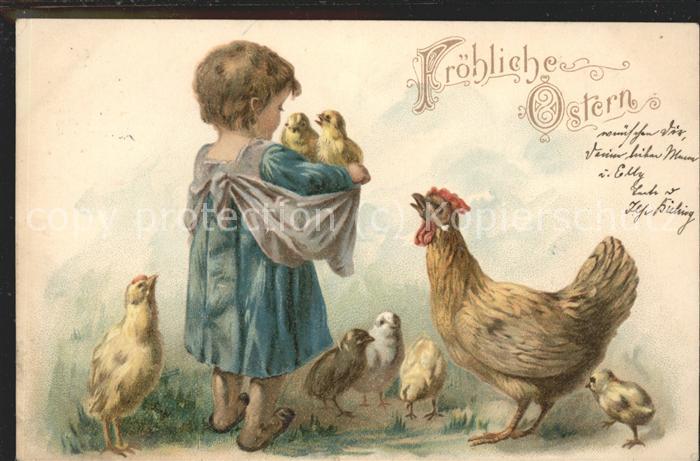 Ostern Easter Paques Küken Hühner Kind