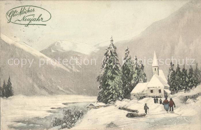 Neujahr Winter Kirche