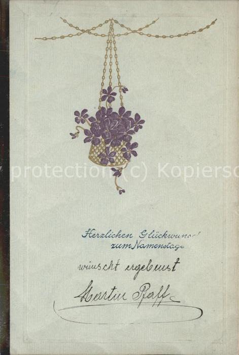 Namenstag Namenskarte Blumen