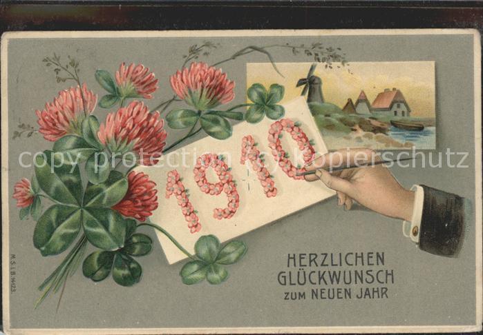 Neujahr Blumen Windmühle