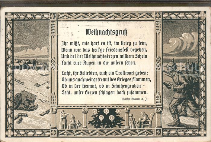 Kuenstlerkarte Walter Gloem Nr. 194 Weihnachtsgruss Kr