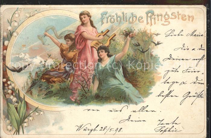 Pfingsten Pentecost Pentecote Harfe