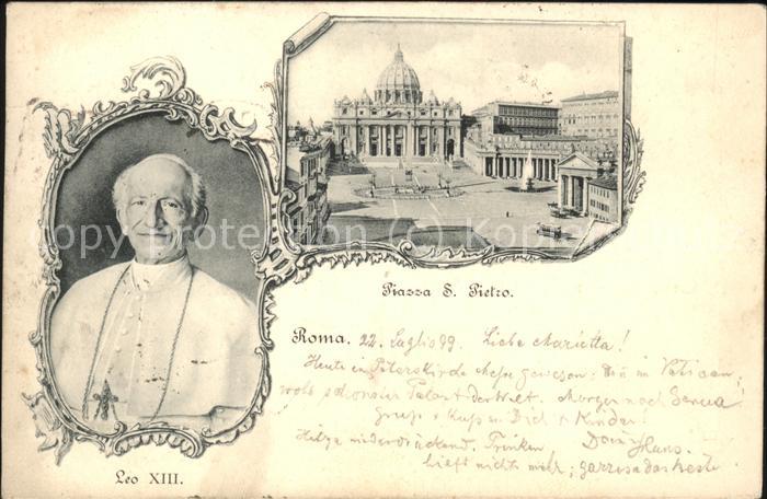 Papst Leo XIII. Piazza S Pietro
