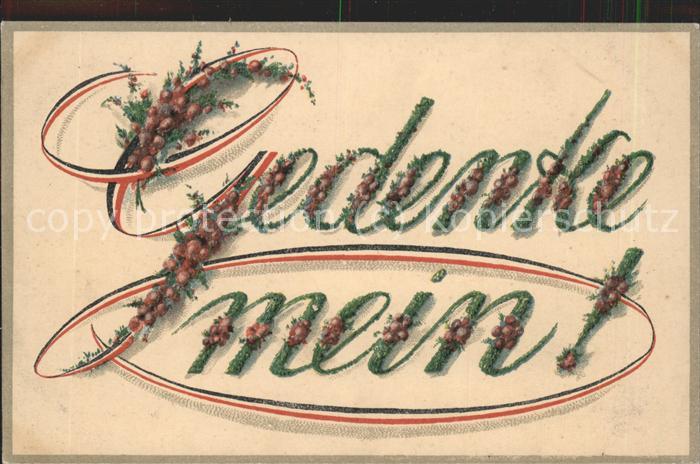 Militaria Gedenke mein! Blumen