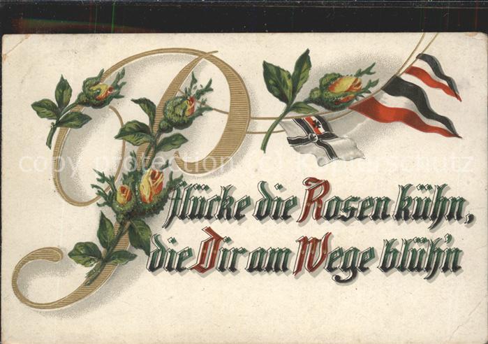 Poesie Pflücke die Rosen kühn die Dir am Wege