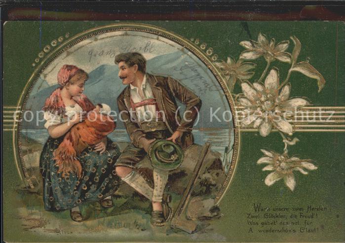 Poesie Liebe Tracht Edelweiß Baby