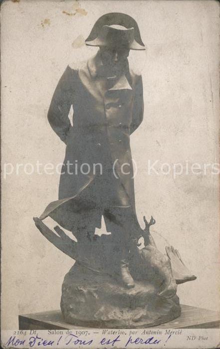 Napoleon Bonaparte Salon de 1907 Waterloo Stature