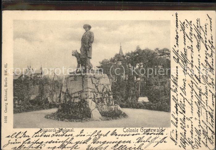 Bismarck Denkmal Colonie Grunewald