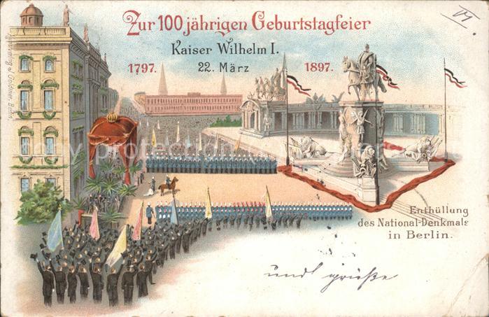 Adel Kaiser Wilhelm I. 100 jähr. Geburtstags