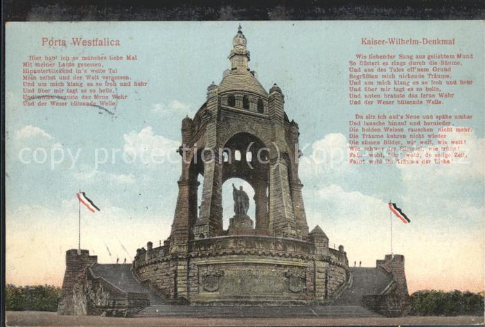 Wilhelm II Kaiser-Wilhelm-Denkmal Spruch Porta Wes