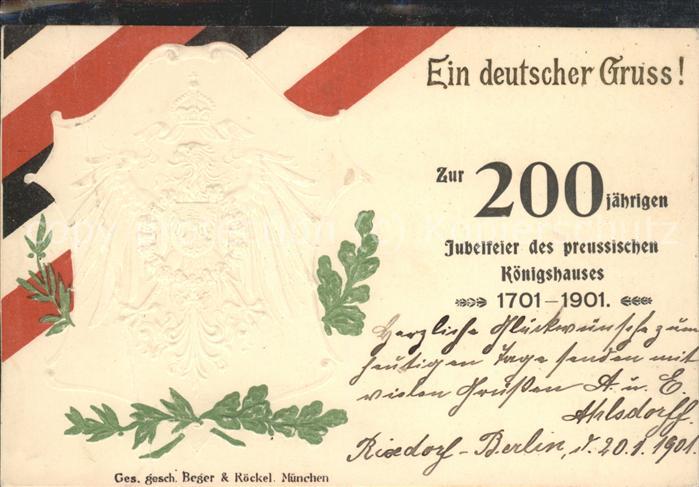 Adel Ein deutscher Gruss 200 Jubelfeier Köni