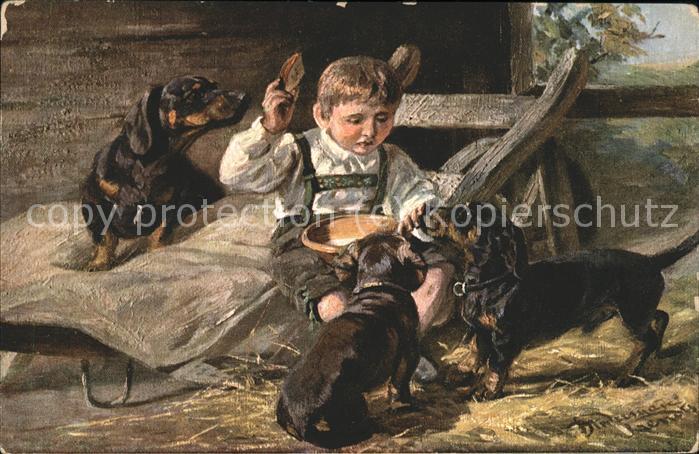 Tiere Dackel Kind Schäune