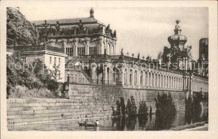 DRESDEN Elbe Zwingerpartie Kronentor