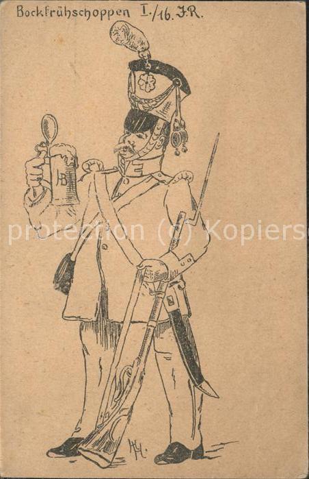 Bier Soldat  Gewähr Bockfrühschoppen
