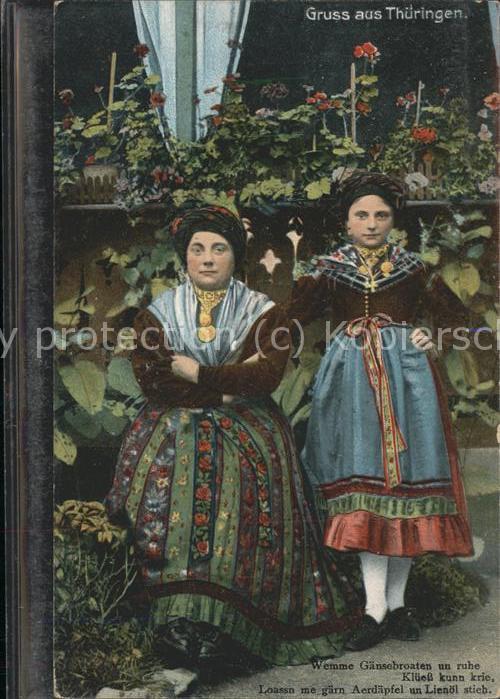 Thueringen Region Trachten Kinder