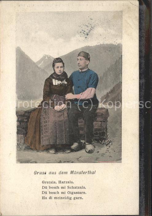 Muenstertal Schwarzwald Liebespaar Berge Feldpost