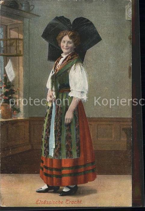 Trachten Elsässische Frau Volkskleidung