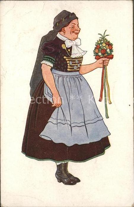 Trachten Frau Blumenstrauss