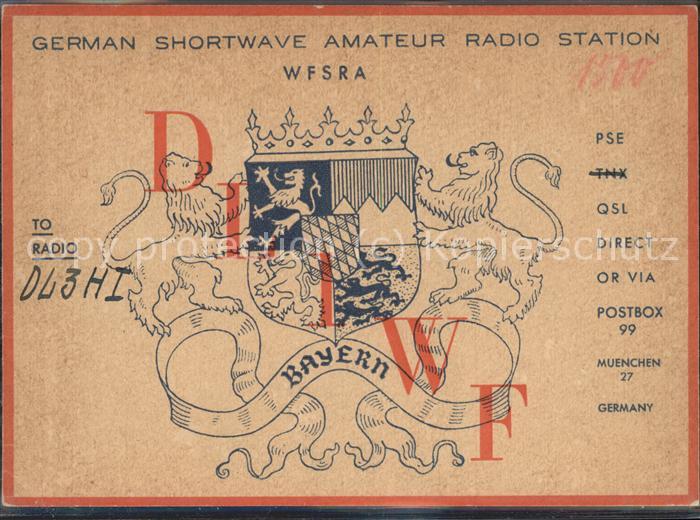 Wappen Bayern German Shortwave Amateur Radio S