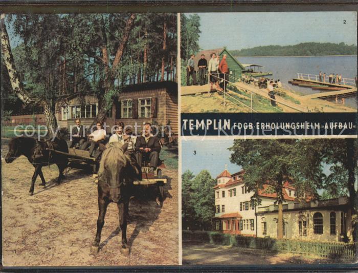 Templin FDGB-Erholungsheim Pferdekutsche Lübbes