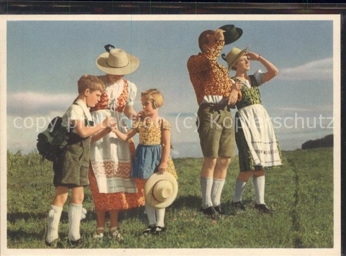 Werbung Reklame Indanthren Tracht Wandern