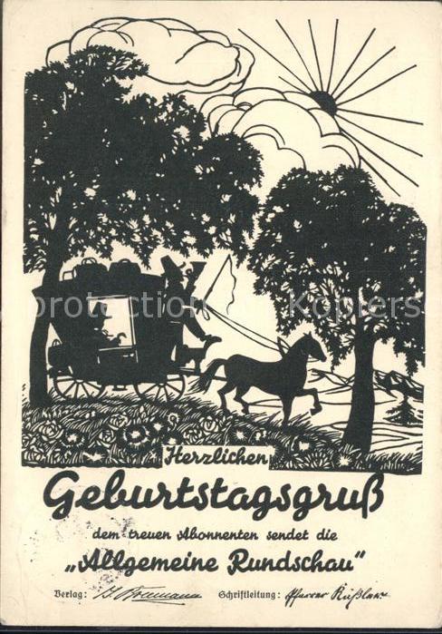 Glueckwunsch Geburstagsgruß Pferdekutsche