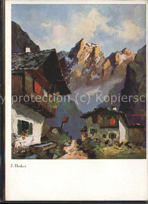 Kuenstlerkarte J. Hecker