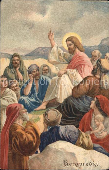 Jesus Christus Christentum Bergpredigt Relief Brillant