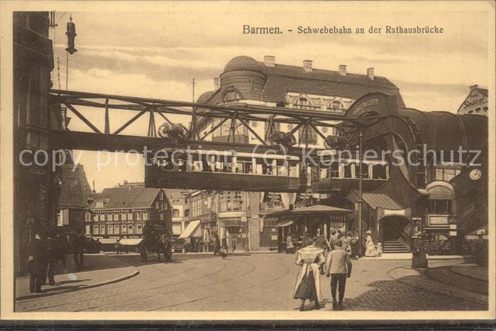 Schwebebahn Rathausbrücke Barmen