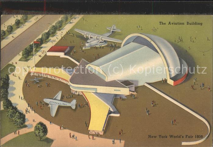 Flughafen Airport Aeroporto New York Worlds Fair Aviation Building
