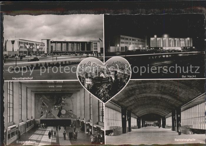 Bahnhof Hauptbahnhof Bahnsteighalle Heidelberg