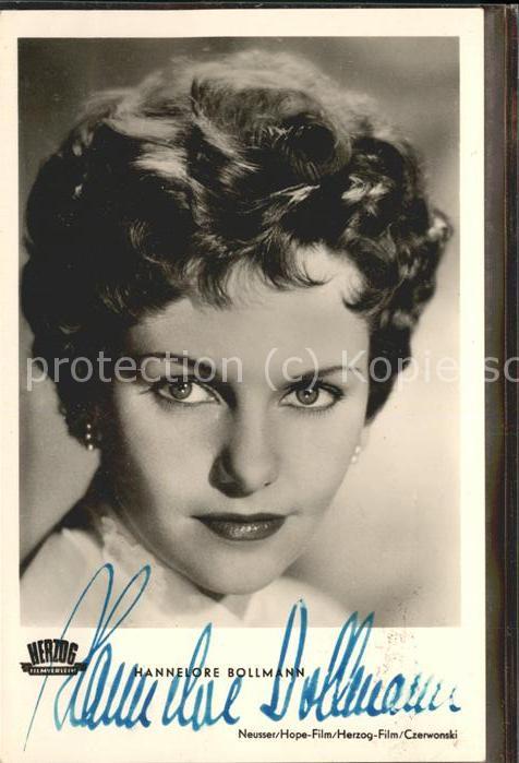 Schauspieler Hannelore Bollmann Autogramm