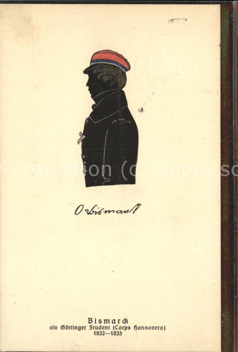 Bismarck Student Göttingen Silhouette Corps Hann