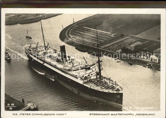 Dampfer Oceanliner M.S. Pieter Corneliszoon Hofft Maatscha