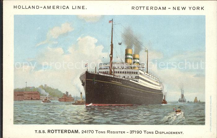 Dampfer Oceanliner T.S.S. Rotterdam Holland-America Line