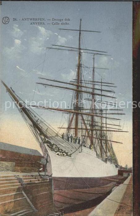 Segelschiffe Antwerpen Drooge dok Anvers