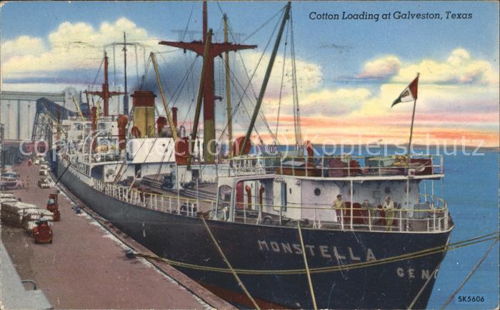 Segelschiffe Monstella Cotton Loading Galveston Texa