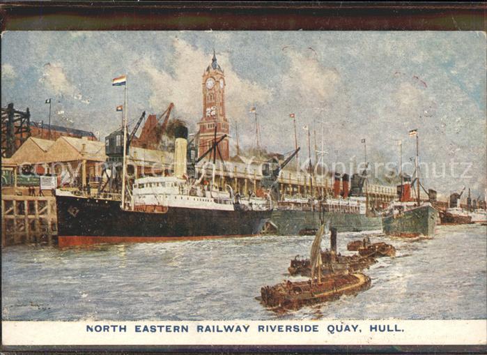 Dampfer Oceanliner North Eastern Railway Riverside Quay Hu