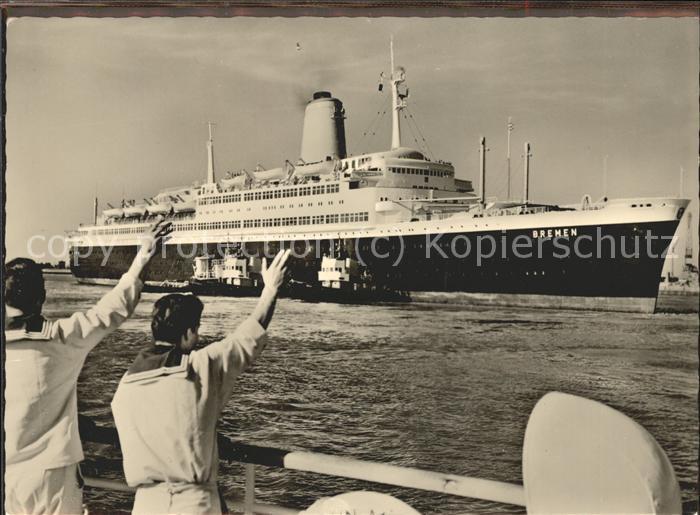 Schiffe Ships Navires Flaggschiff T.S. Bremen