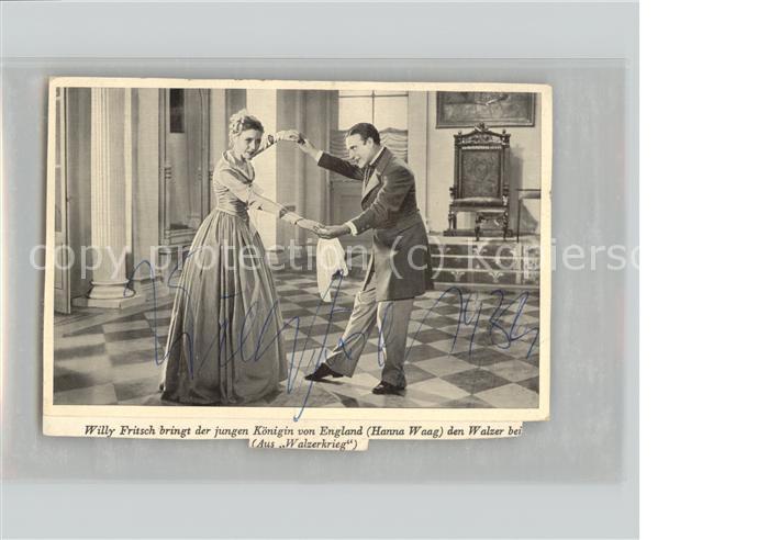 Schauspieler Willy Fritsch Renate Müller Autogramm