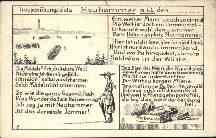 Kriege Truppenübungsplatz Zeichnung Heuhammer