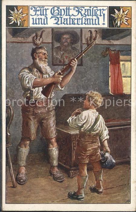 Edelweiss Für Gott Kaiser Vaterland Künstlerkarte