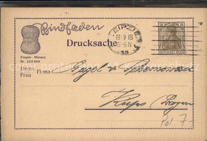 Werbung Reklame Bindfaden Grossvertrieb Hans Thoss