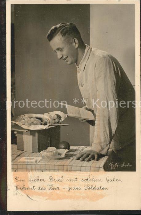 Militaria Humor Soldaten Essen Brief