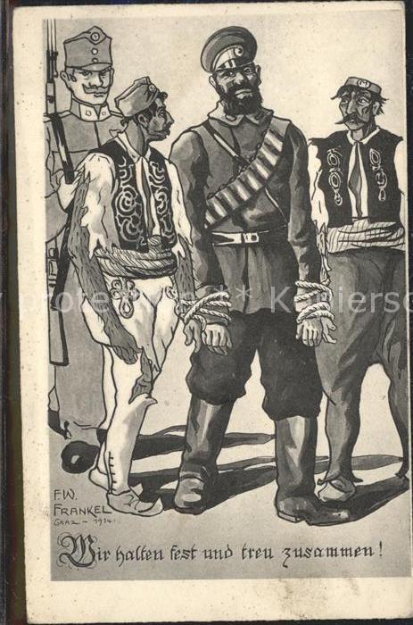 Kuenstlerkarte F.W. Frankel Wir halten fest und treu z