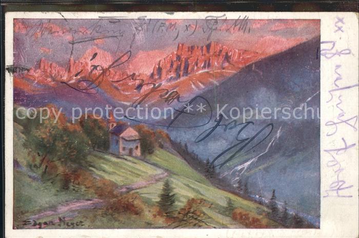 Kuenstlerkarte E. N. König Laurins Rosengarten